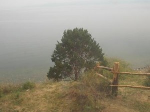 34 вид из окна, Байкал в тумане