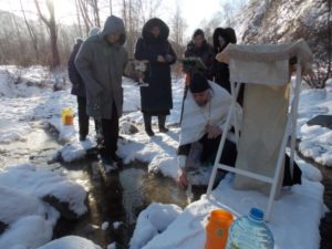 праздник Крещения Господня, освящение воды, молебен, источник в Рудо