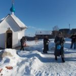 праздник Крещения Господня, освящение воды, молебен, часовня в Сухом ручье